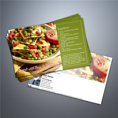 Cooking Series Postcard 005 - Ravioli with Peas & Tomatoes