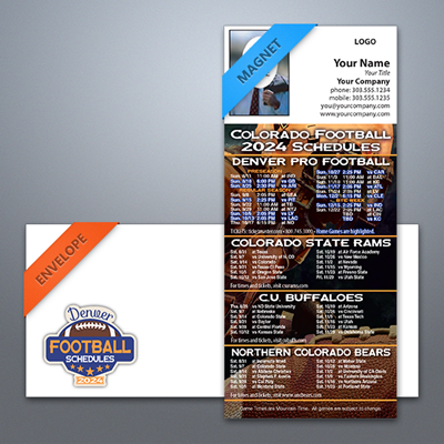 Denver Pro Football + College Football Magnet