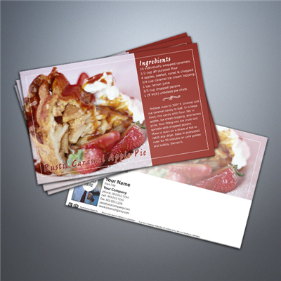Cooking Series Postcard 013 - Rustic Caramel Apple Pie