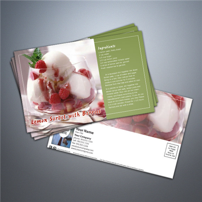Cooking Series Postcard 019 - Lemon Sorbet with Berries