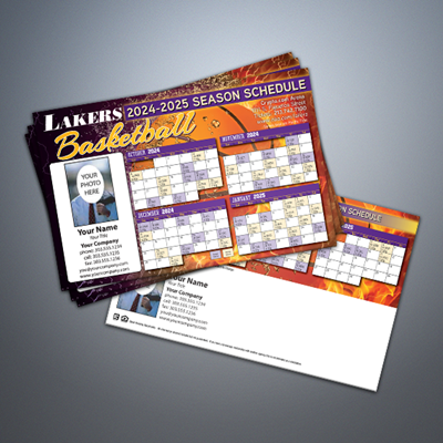 LA Lakers Basketball Schedule Postcard