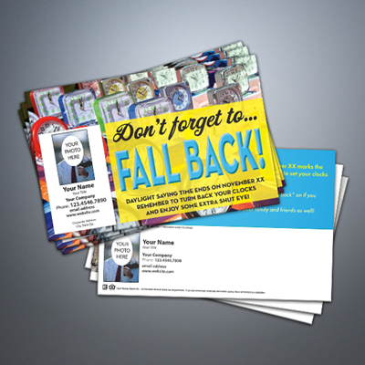 Fall Back - Clocks Postcard3