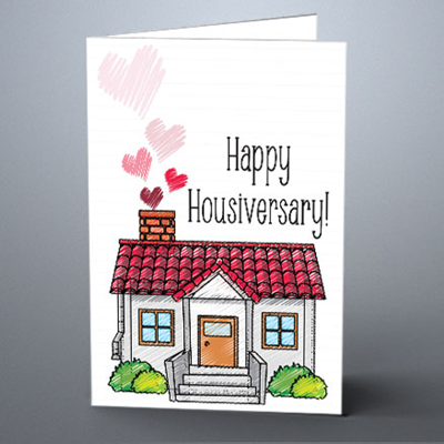 Home Anniversary Greeting Card - Sketch