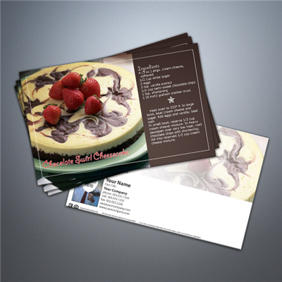 Cooking Series Postcard 008 - Chocolate Swirl Cheesecake