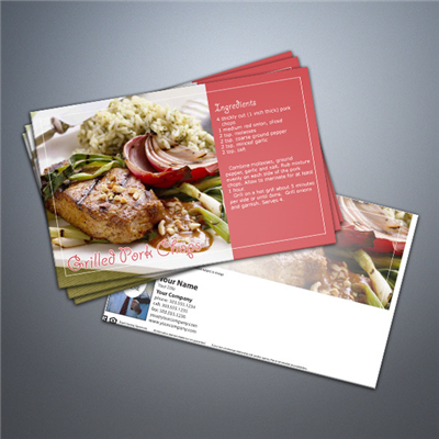 Cooking Series Postcard 011 - Grilled Pork Chops