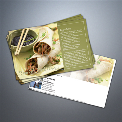 Cooking Series Postcard 032 - Moo Shu Pork Wraps