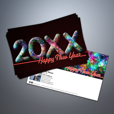Happy New Year 003 Bubbles Postcard