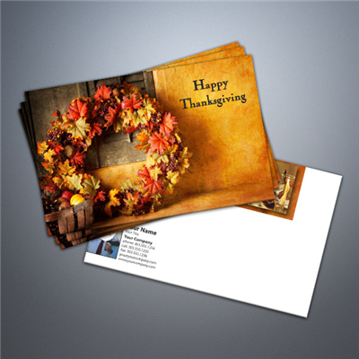 Thanksgiving - Wreath Postcard