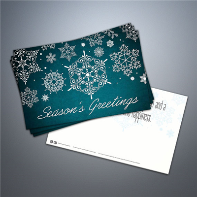 Seasons Greetings Snowflake Postcard