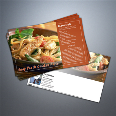 Cooking Series Postcard 028 - Snap Peas & Chicken Pasta