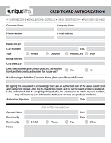 Credit Card Authorization Form Preview